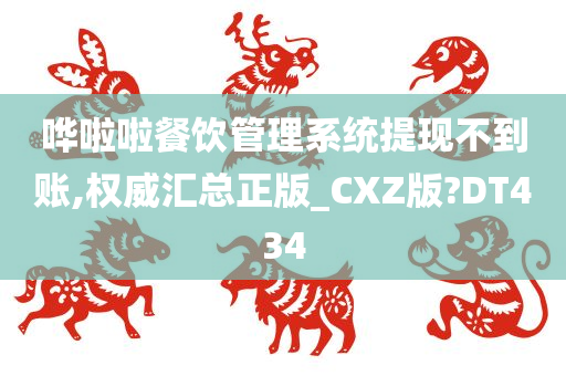 哗啦啦餐饮管理系统提现不到账,权威汇总正版_CXZ版?DT434