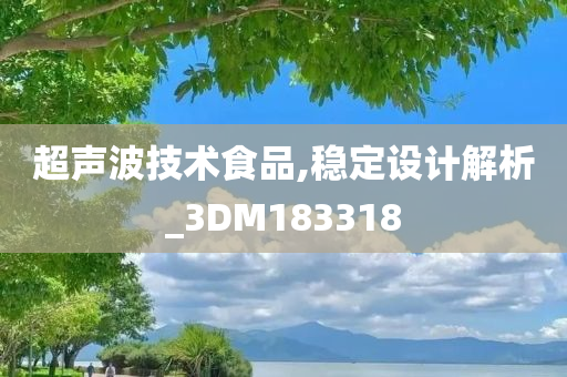 超声波技术食品,稳定设计解析_3DM183318