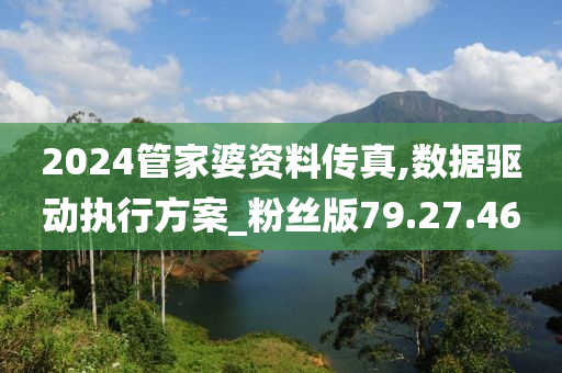 2024管家婆资料传真,数据驱动执行方案_粉丝版79.27.46