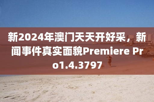 新2024年澳门天天开好采，新闻事件真实面貌Premiere Pro1.4.3797