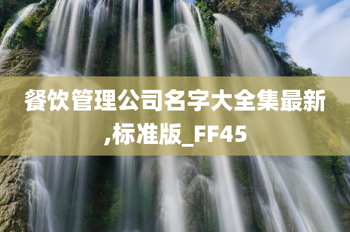 餐饮管理公司名字大全集最新,标准版_FF45