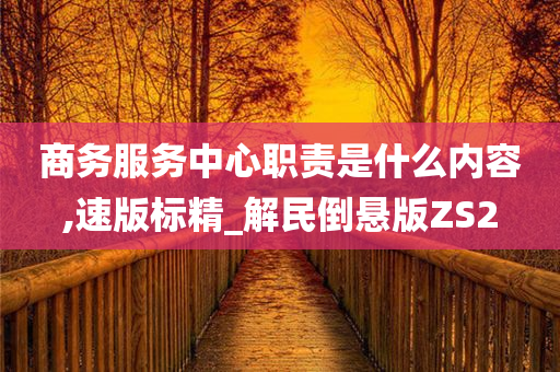 商务服务中心职责是什么内容,速版标精_解民倒悬版ZS2