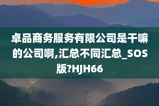 卓品商务服务有限公司是干嘛的公司啊,汇总不同汇总_SOS版?HJH66