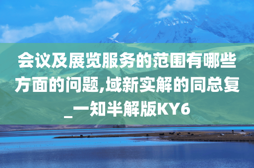 会议及展览服务的范围有哪些方面的问题,域新实解的同总复_一知半解版KY6