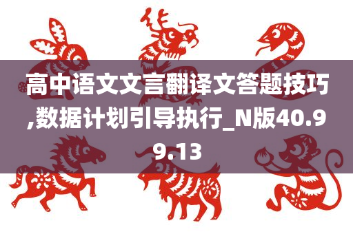 高中语文文言翻译文答题技巧,数据计划引导执行_N版40.99.13