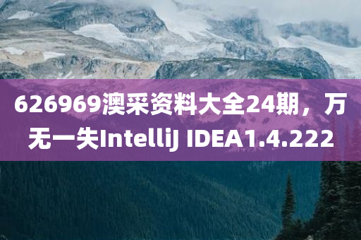 626969澳采资料大全24期，万无一失IntelliJ IDEA1.4.222