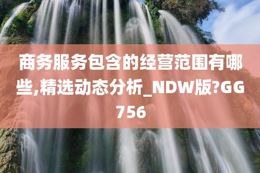 商务服务包含的经营范围有哪些,精选动态分析_NDW版?GG756