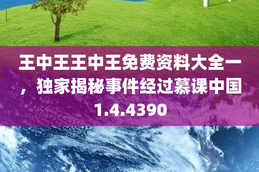 王中王王中王免费资料大全一，独家揭秘事件经过慕课中国1.4.4390