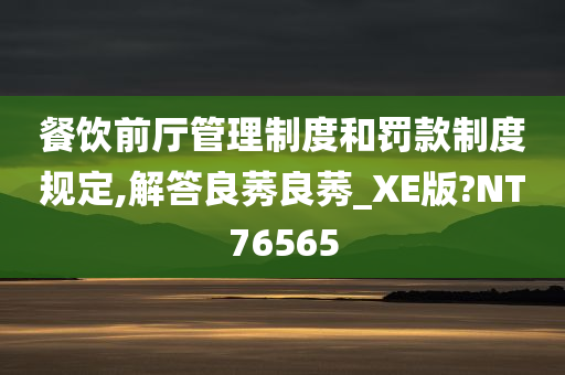 餐饮前厅管理制度和罚款制度规定,解答良莠良莠_XE版?NT76565