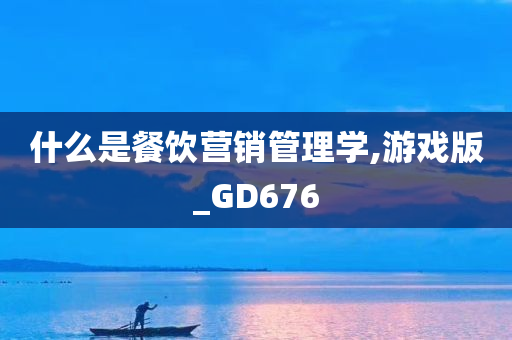 什么是餐饮营销管理学,游戏版_GD676