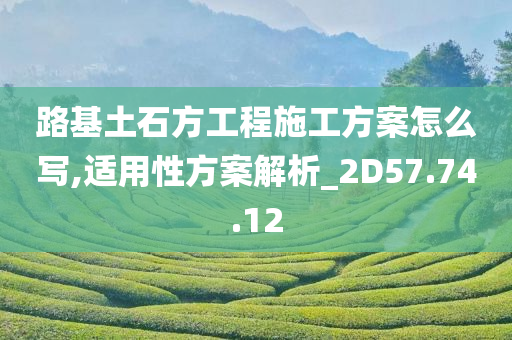 路基土石方工程施工方案怎么写,适用性方案解析_2D57.74.12