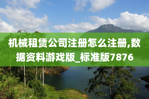 机械租赁公司注册怎么注册,数据资料游戏版_标准版7876