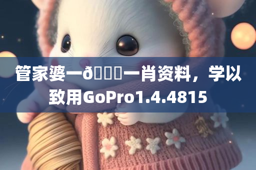 管家婆一🐎一肖资料，学以致用GoPro1.4.4815