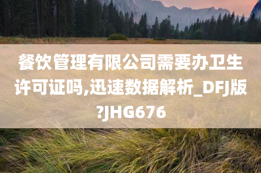 餐饮管理有限公司需要办卫生许可证吗,迅速数据解析_DFJ版?JHG676