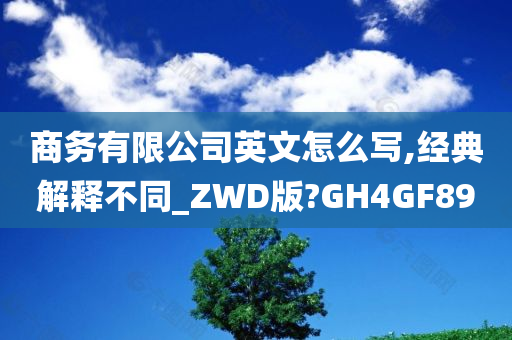 商务有限公司英文怎么写,经典解释不同_ZWD版?GH4GF89