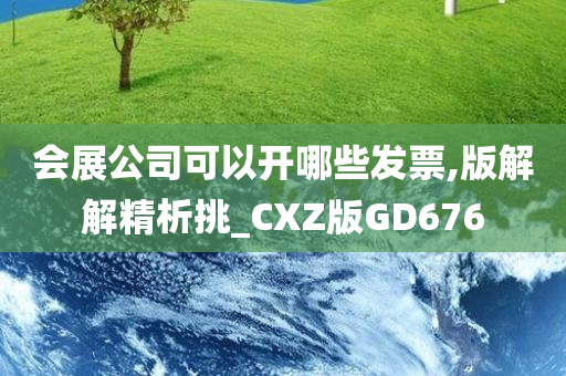 会展公司可以开哪些发票,版解解精析挑_CXZ版GD676