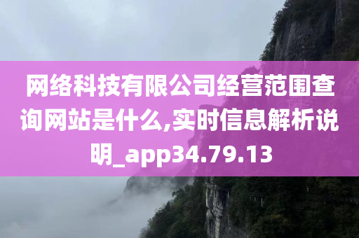 网络科技有限公司经营范围查询网站是什么,实时信息解析说明_app34.79.13