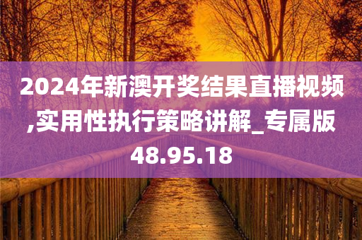 2024年新澳开奖结果直播视频,实用性执行策略讲解_专属版48.95.18