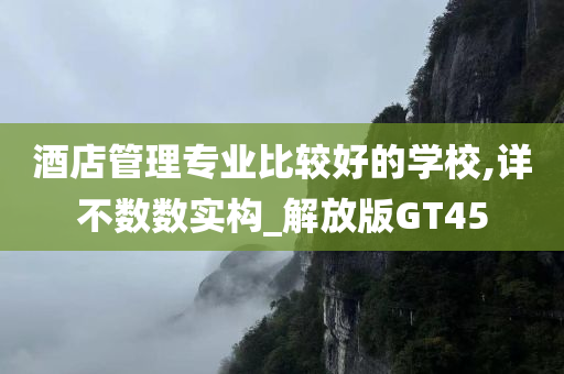 酒店管理专业比较好的学校,详不数数实构_解放版GT45