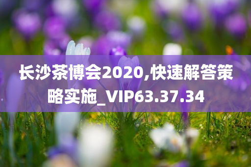 长沙茶博会2020,快速解答策略实施_VIP63.37.34