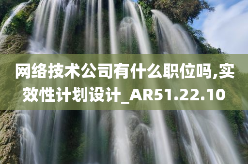 网络技术公司有什么职位吗,实效性计划设计_AR51.22.10