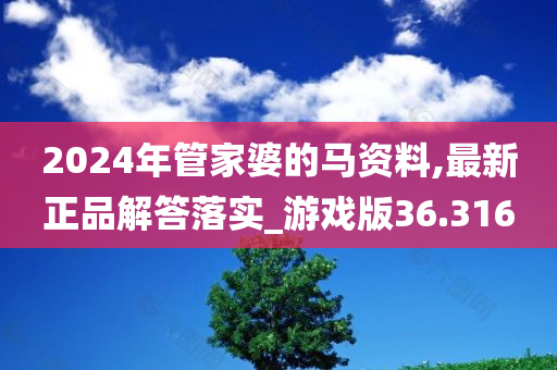 2024年管家婆的马资料,最新正品解答落实_游戏版36.316