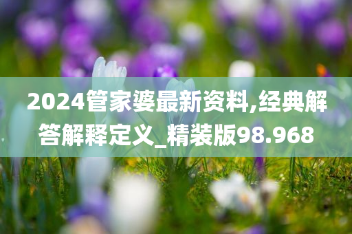 2024管家婆最新资料,经典解答解释定义_精装版98.968