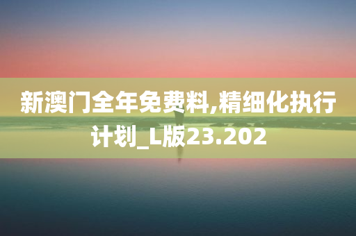 新澳门全年免费料,精细化执行计划_L版23.202