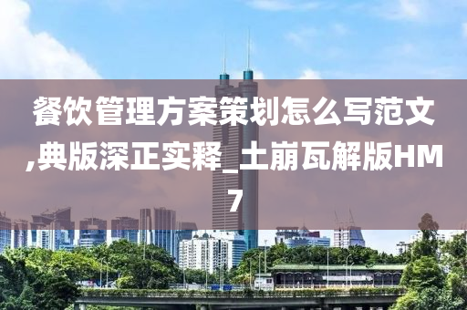 餐饮管理方案策划怎么写范文,典版深正实释_土崩瓦解版HM7