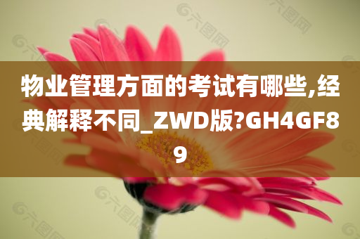 物业管理方面的考试有哪些,经典解释不同_ZWD版?GH4GF89