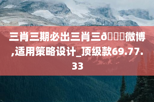 三肖三期必出三肖三🐎微博,适用策略设计_顶级款69.77.33