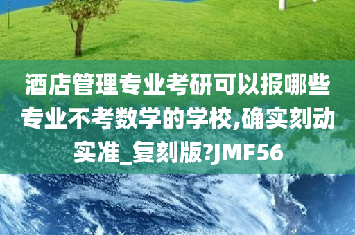 酒店管理专业考研可以报哪些专业不考数学的学校,确实刻动实准_复刻版?JMF56