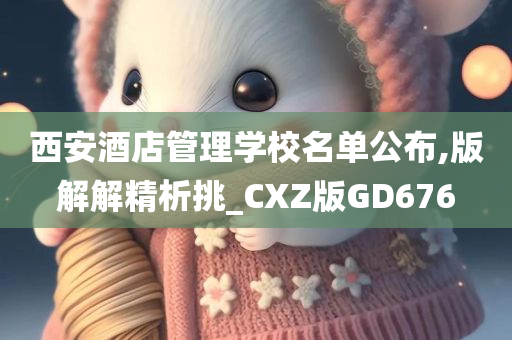 西安酒店管理学校名单公布,版解解精析挑_CXZ版GD676