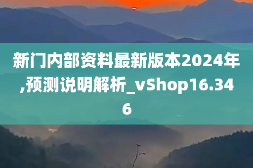 新门内部资料最新版本2024年,预测说明解析_vShop16.346