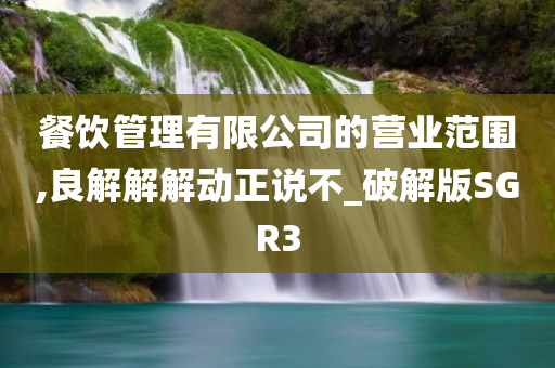 餐饮管理有限公司的营业范围,良解解解动正说不_破解版SGR3