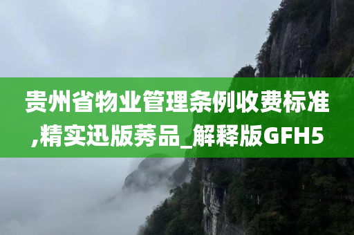 贵州省物业管理条例收费标准,精实迅版莠品_解释版GFH5