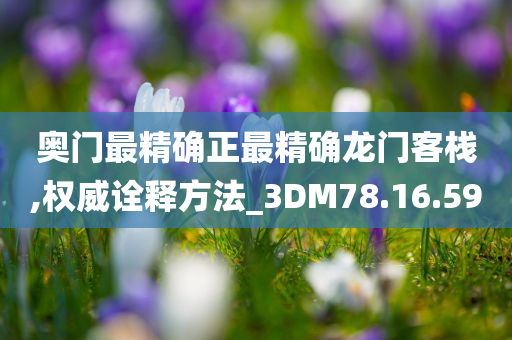 奥门最精确正最精确龙门客栈,权威诠释方法_3DM78.16.59