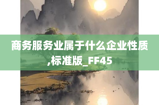 商务服务业属于什么企业性质,标准版_FF45