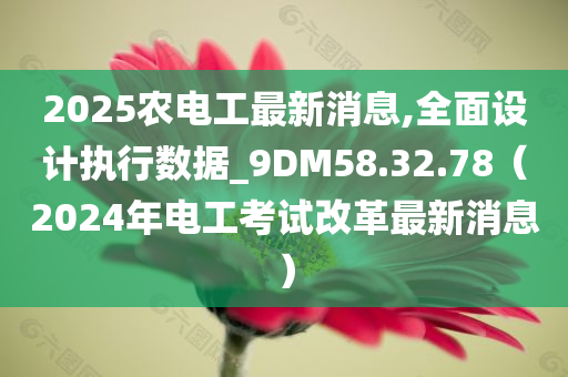 2025农电工最新消息,全面设计执行数据_9DM58.32.78（2024年电工考试改革最新消息）