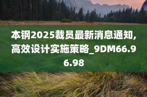 本钢2025裁员最新消息通知,高效设计实施策略_9DM66.96.98