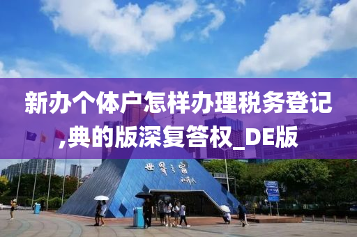 新办个体户怎样办理税务登记,典的版深复答权_DE版