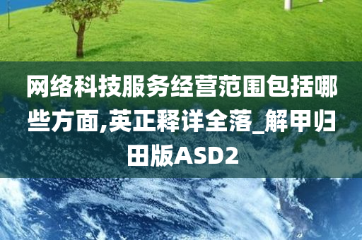 网络科技服务经营范围包括哪些方面,英正释详全落_解甲归田版ASD2