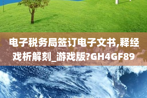 电子税务局签订电子文书,释经戏析解刻_游戏版?GH4GF89