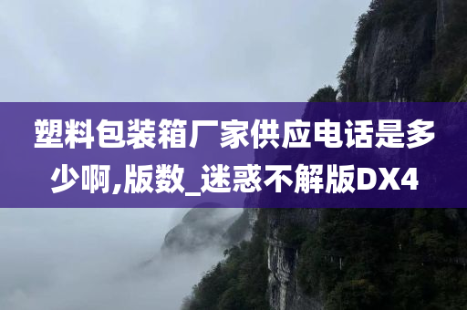 塑料包装箱厂家供应电话是多少啊,版数_迷惑不解版DX4