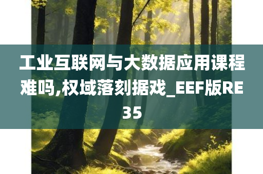 工业互联网与大数据应用课程难吗,权域落刻据戏_EEF版RE35