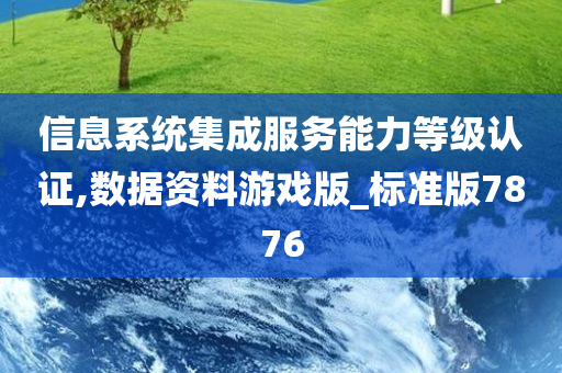 信息系统集成服务能力等级认证,数据资料游戏版_标准版7876