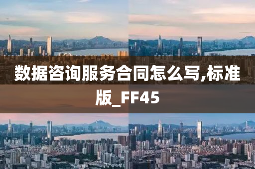 数据咨询服务合同怎么写,标准版_FF45