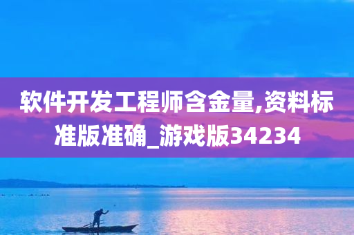 软件开发工程师含金量,资料标准版准确_游戏版34234