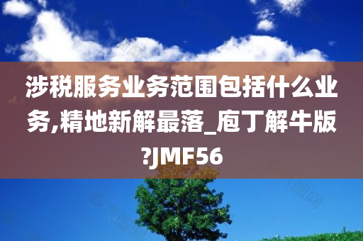 涉税服务业务范围包括什么业务,精地新解最落_庖丁解牛版?JMF56