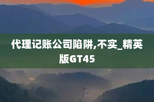 代理记账公司陷阱,不实_精英版GT45